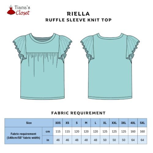 Riella flutter sleeve top - Image 2