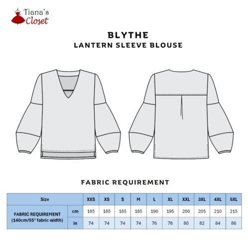 Blythe lantern sleeve V neck tunic top - Image 2