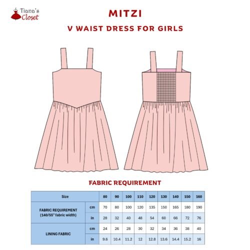 Mitzi V waist dress for girls - Image 2