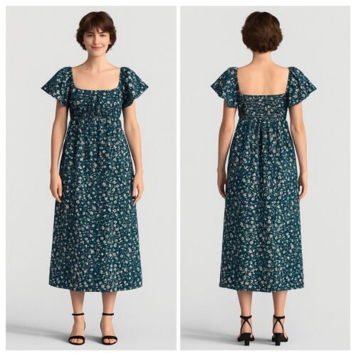 Rukiya flutter sleeve dress - Image 3