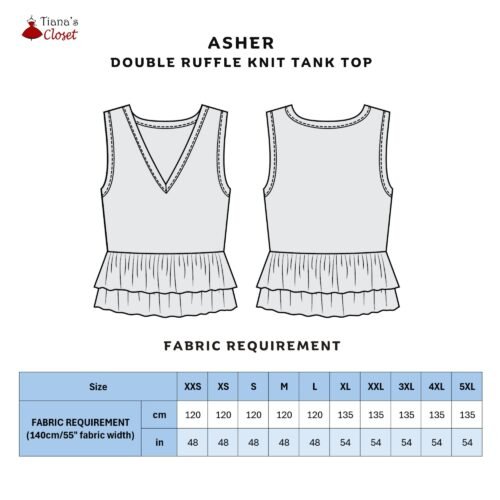 Asher double ruffle hem top - Image 3