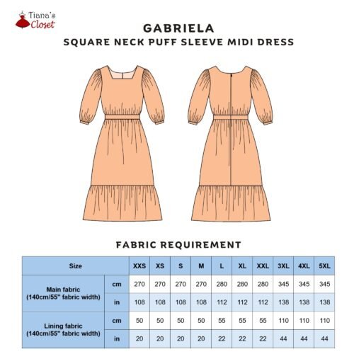 Gabriela square neck midi dress - Image 2