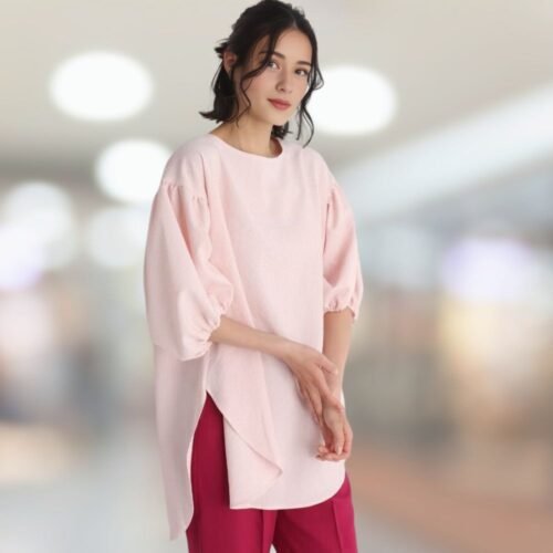 Alicia high low hem oversize blouse - Image 3