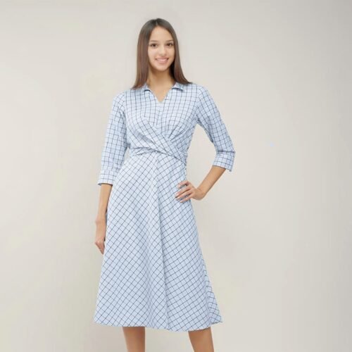 Solene self-tie waist midi shirtdress - Image 3