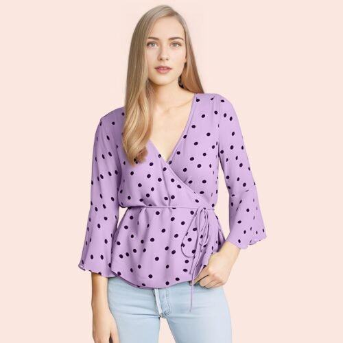 Rhonda wrap front top - Image 4