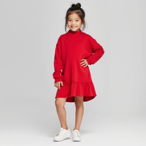 Mia mock neck sweatshirt dress (kids) - Image 3