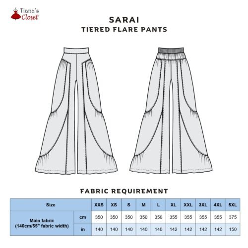 Sarai structured gather palazzo pants - Image 2