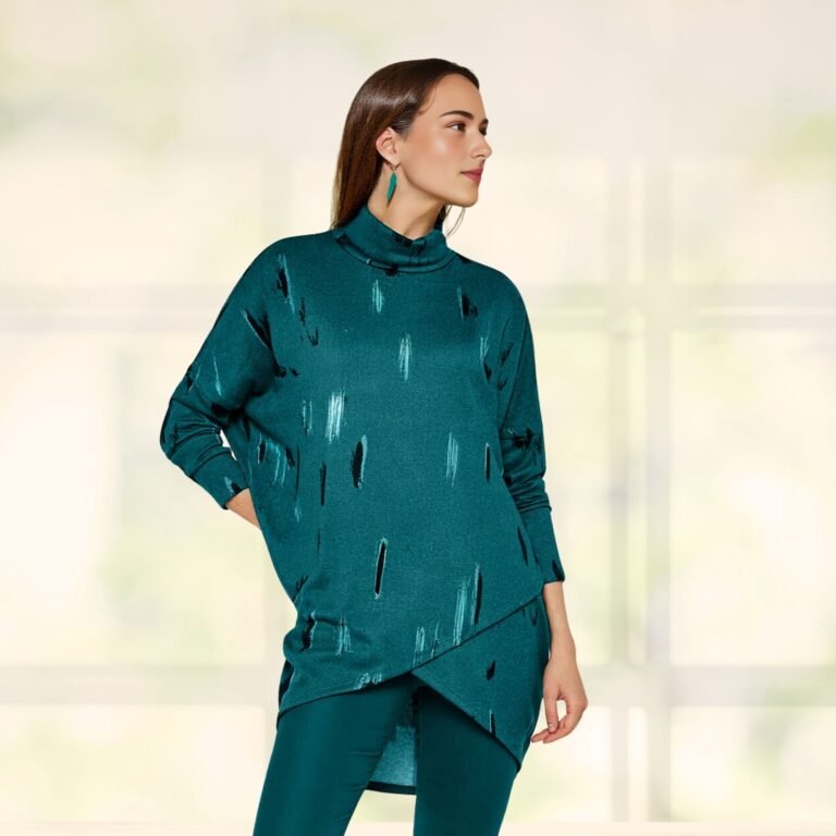 3/4 SL Drape Overlap Tunic main image 1