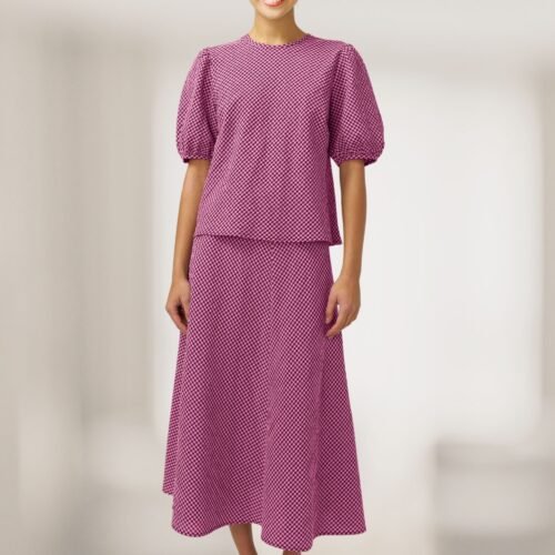 Tilly puff sleeve top and A line skirt set - Image 7