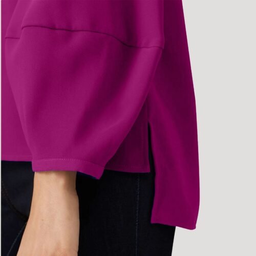 Blythe lantern sleeve V neck tunic top - Image 3