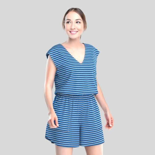Ellis cap sleeve V neck romper (women's) - Image 6