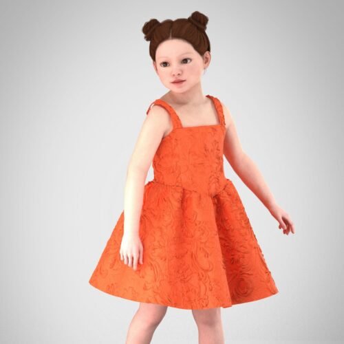 Mitzi V waist dress for girls - Image 3