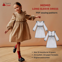 Momo ruffle shoulder dress (kids)