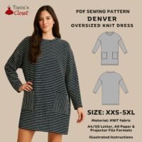 Denver patch pocket straight cut knit dress