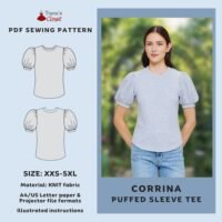 Corrina short puffed sleeve tee