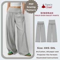 Dinorah fold over waist palazzo pants