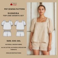 Diondra top and shorts matching set