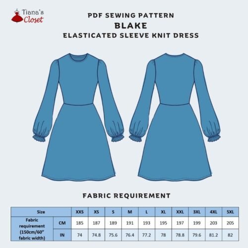 Blake puffed sleeve fit and flare knit dress - Image 2