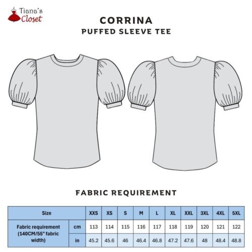 Corrina short puffed sleeve tee - Image 2