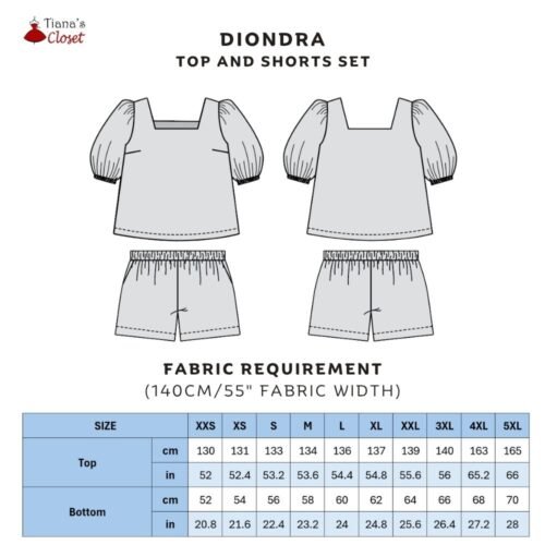 Diondra top and shorts matching set - Image 2