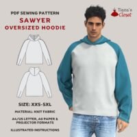 Sawyer oversized raglan sleeve hoodie