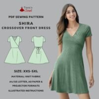 Shira faux wrap front knit dress