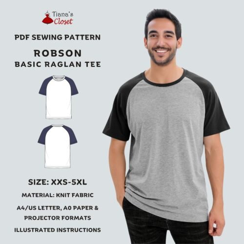 Robson men's short raglan sleeve tee