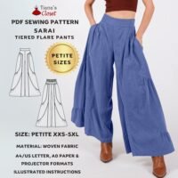 Petite sizes - Sarai structured gather palazzo pants