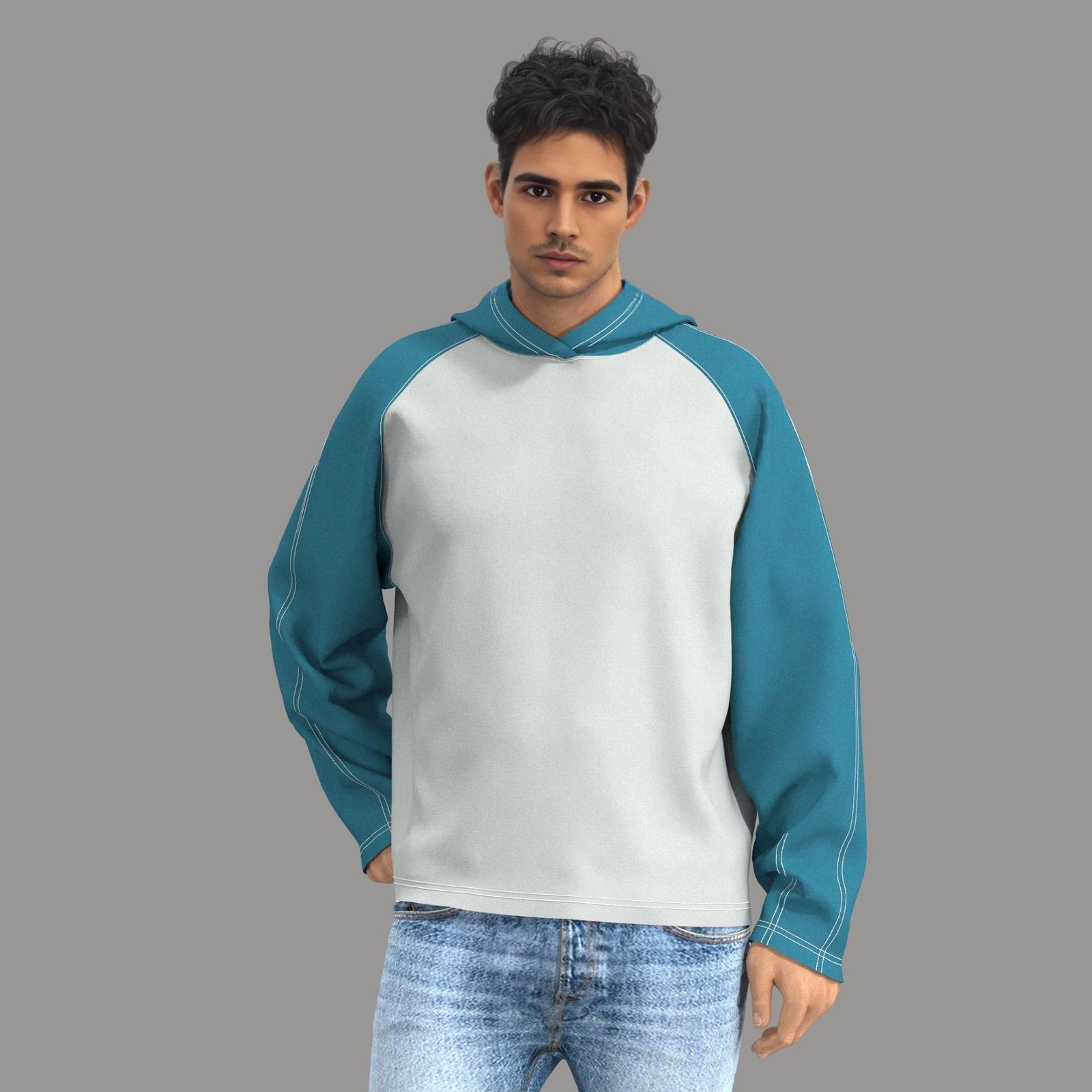 Sawyer oversized raglan sleeve hoodie - Image 4