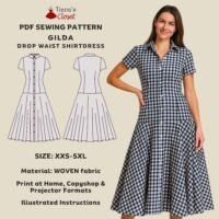 Gilda Drop Waist Midi Shirtdress