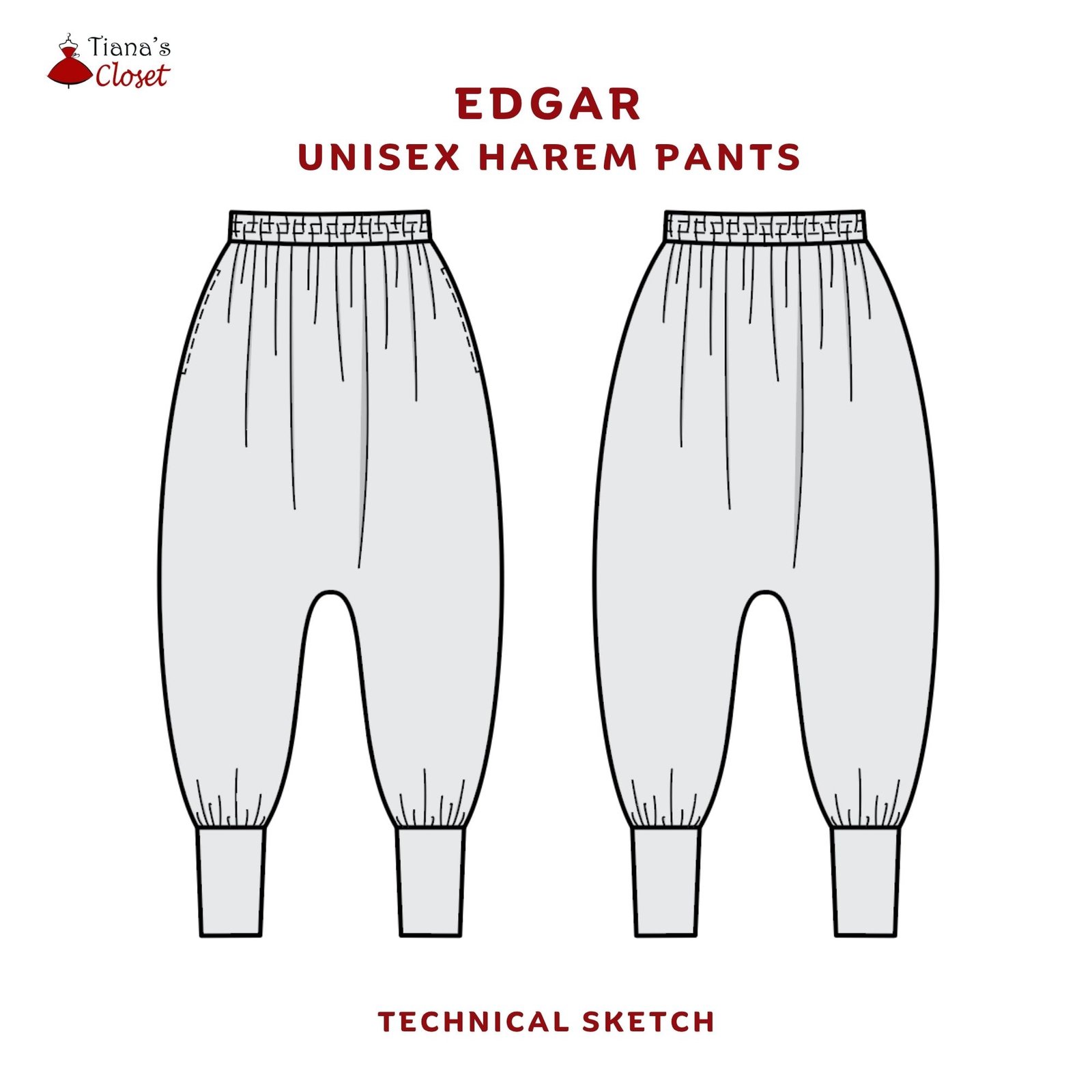 Edgar elastic waist harem pants - Image 2