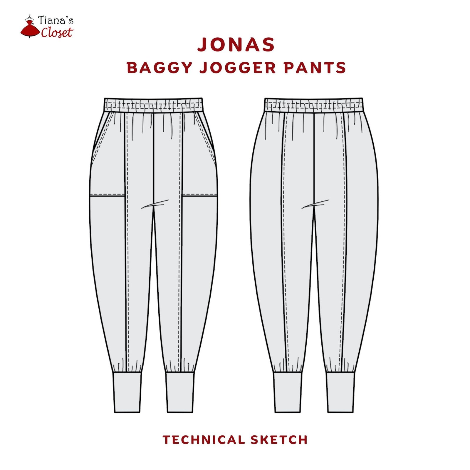 Jonas patch pocket baggy jogger pants - Image 2