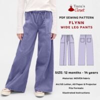 Flynn elastic waist wide leg pants (for kids)