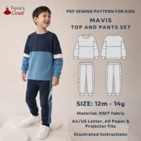 Mavis knit top and pants set (for kids)