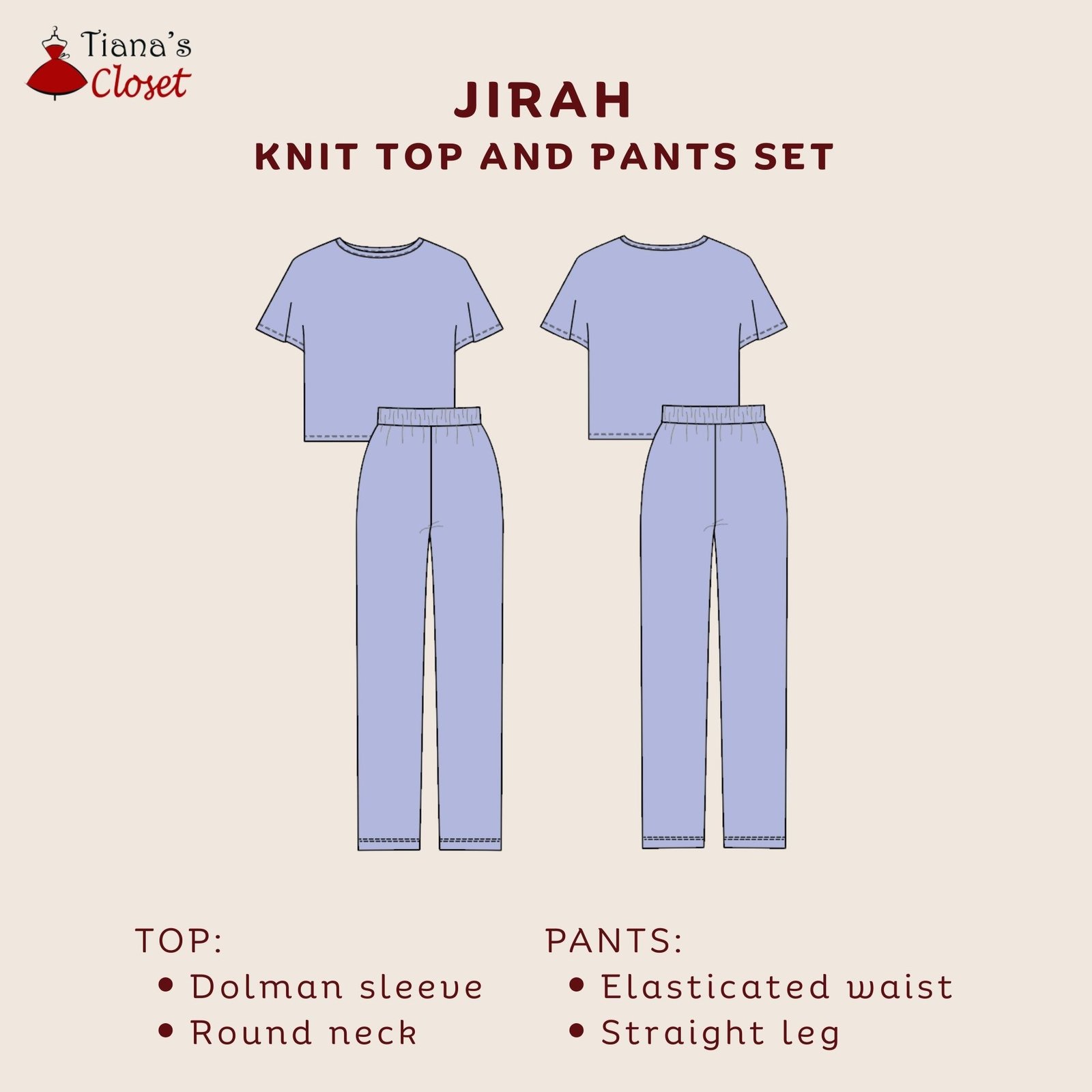 Jirah Knit Top and Pants Lounge Set - Image 2