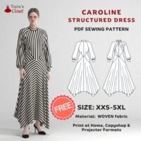 Caroline structured maxi dress