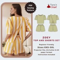 Zoey open back top and shorts set