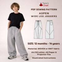 Aspen Elastic Waist Wide Leg Pants (Kids)