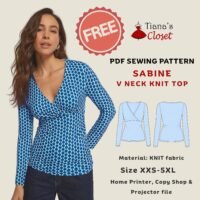 Sabine Overlap V Neck Knit Top