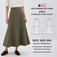 Ada Trumpet Hem Paneled Skirt