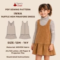 Inna ruffle hem pinafore dress (kid's)