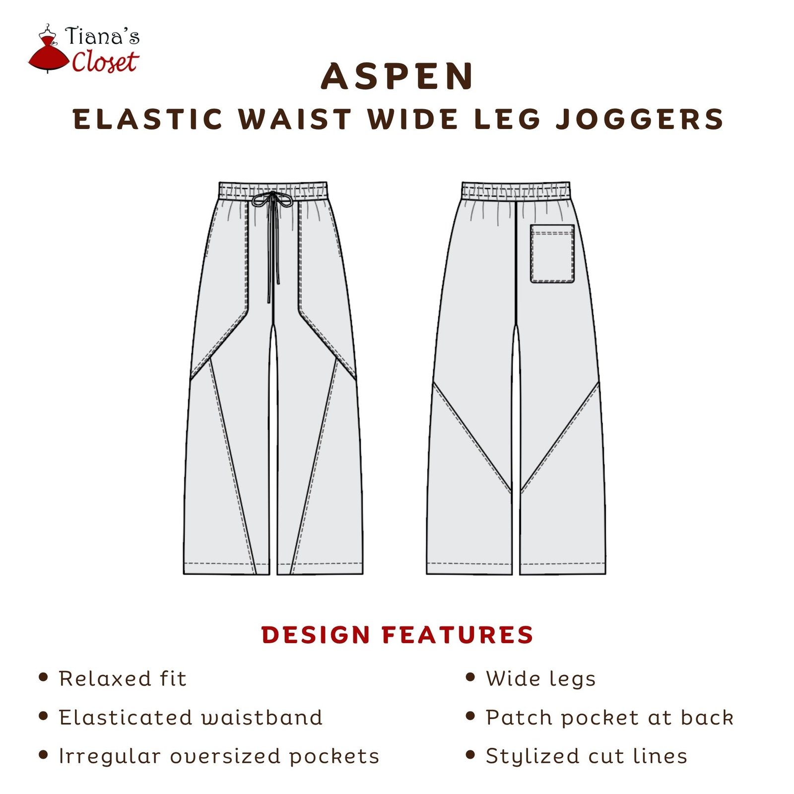 Aspen unisex wide leg joggers - Image 2