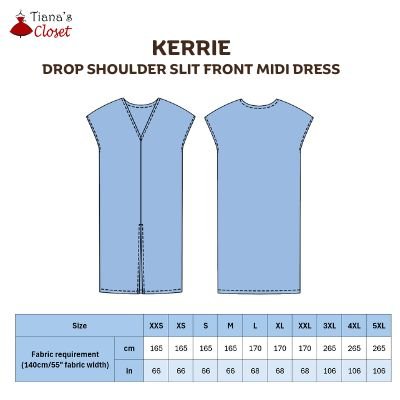 Kerrie loose fit V neck midi dress - Image 2
