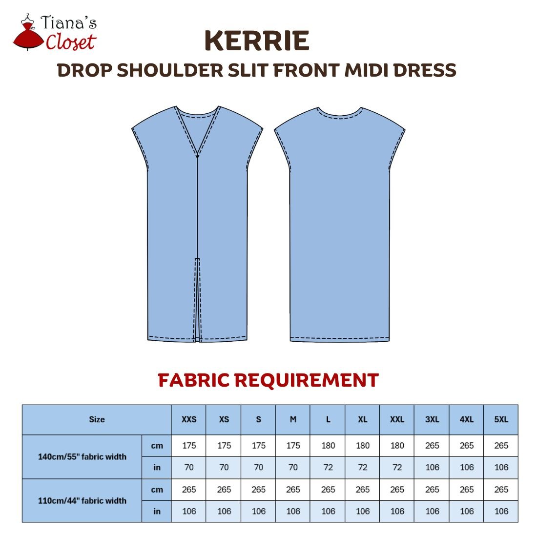 Kerrie loose fit V neck midi dress - Image 2