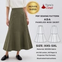 Petite Size - Ada Trumpet Hem Paneled Skirt