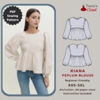 Kiana Puffed Sleeve Peplum Blouse