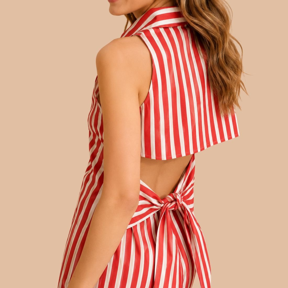 Sia Sleeveless Open Back Mini Shirtdress - Image 5