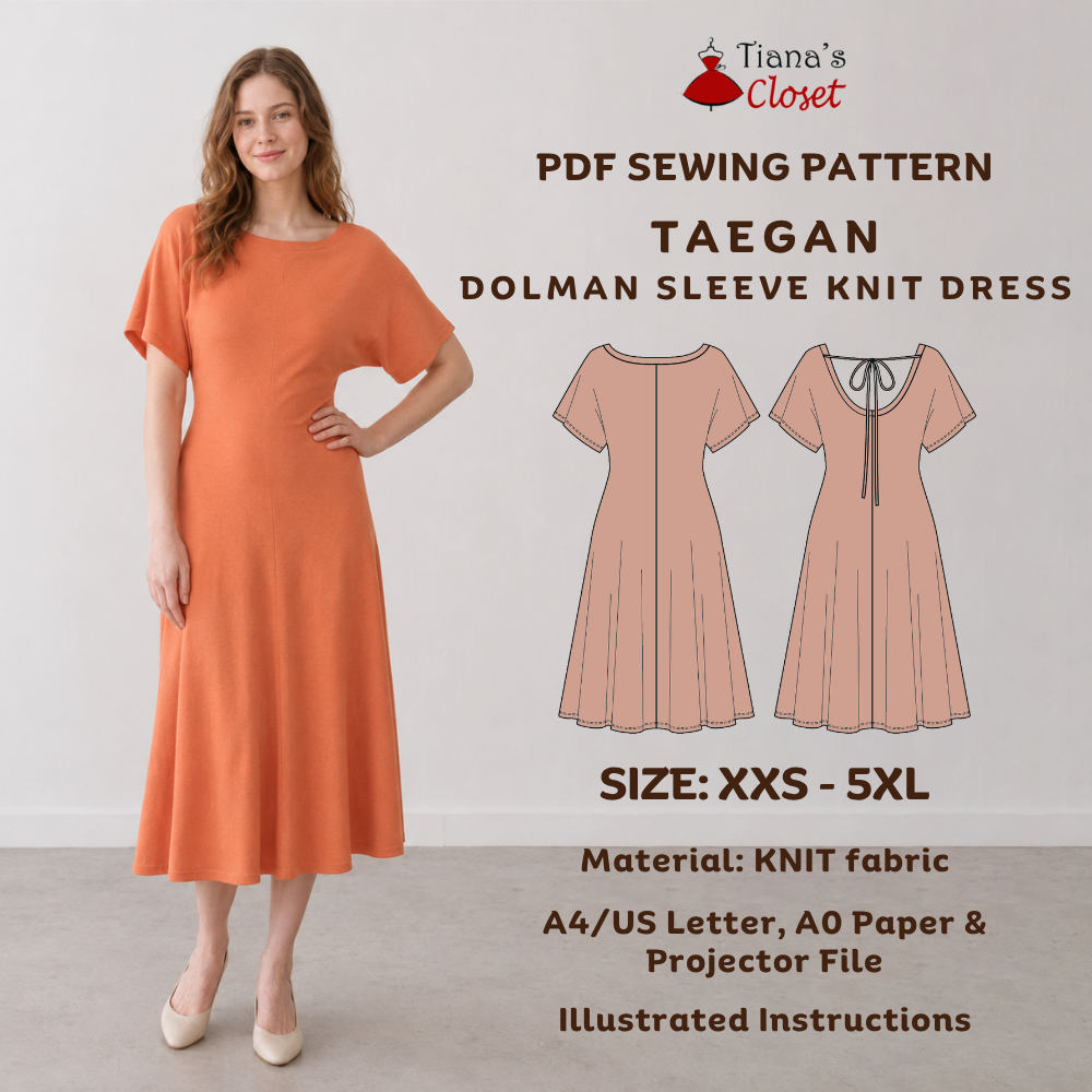 Taegan Dolman Sleeve Midi Knit Dress