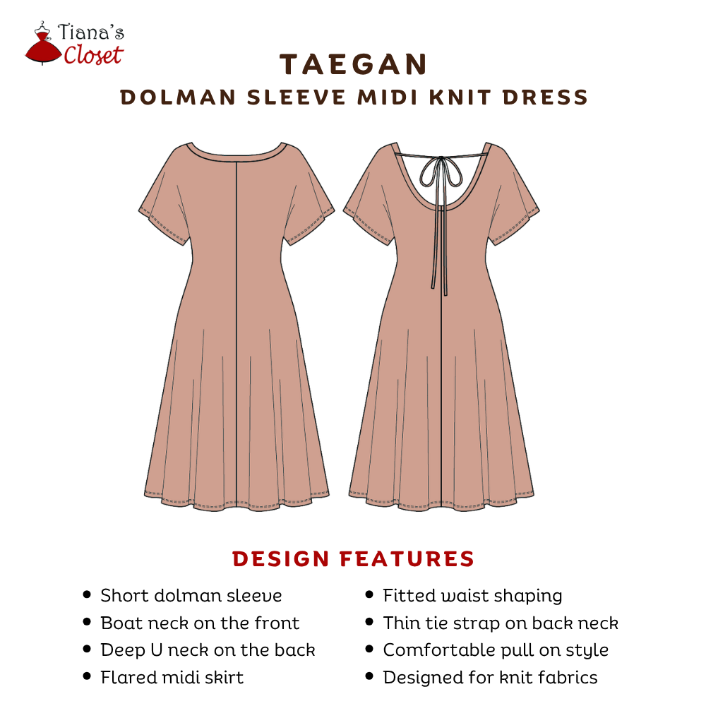 Taegan Dolman Sleeve Midi Knit Dress - Image 2