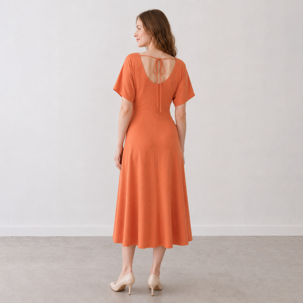 Taegan Dolman Sleeve Midi Knit Dress - Image 4